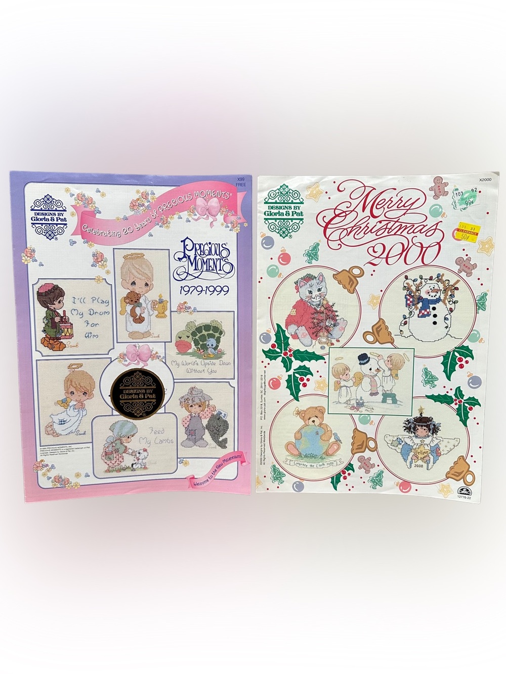 Vintage 90’s Gloria & Pat Precious Moments Mini Cross Stitch Pattern Booklets